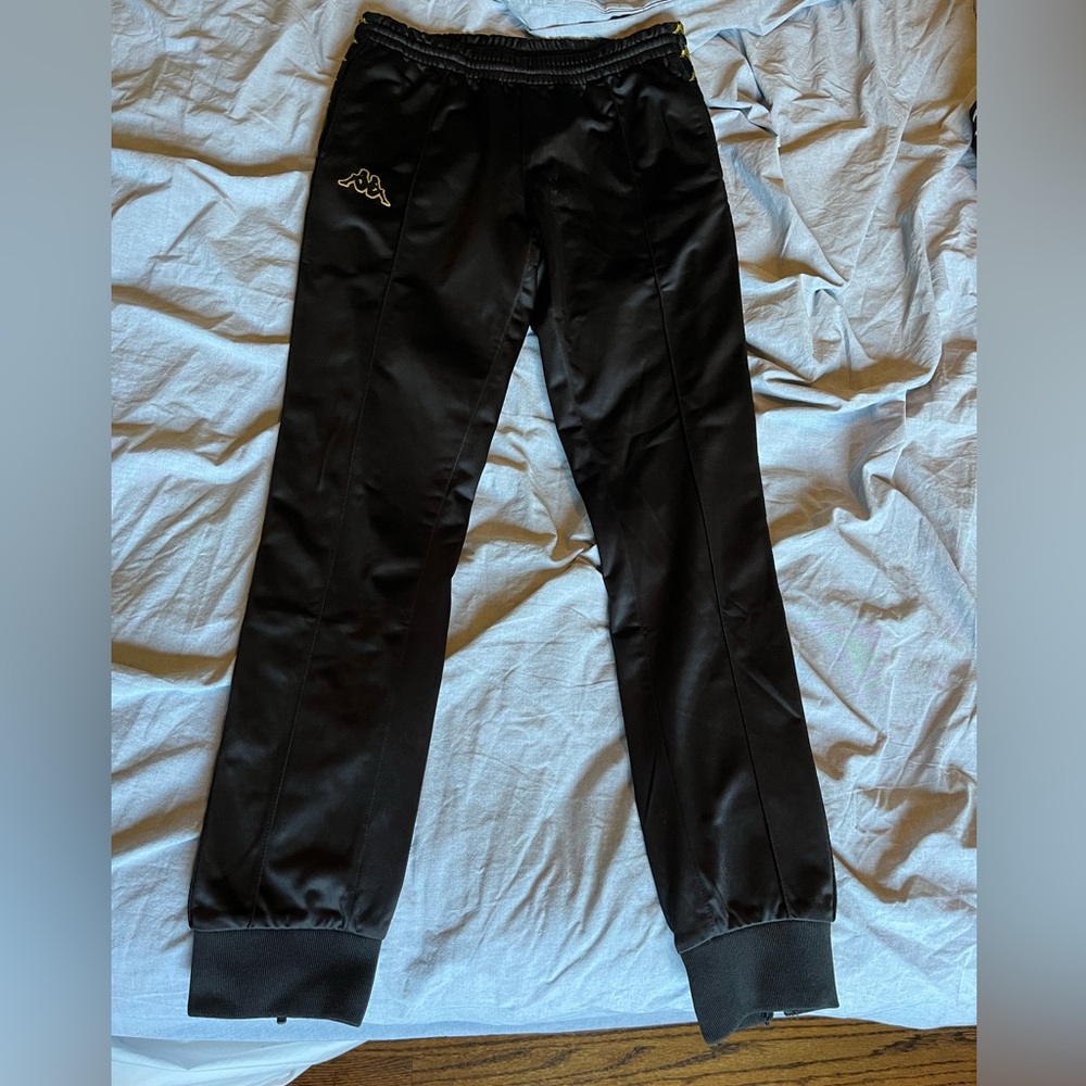Kappa Black and Gold Sweatpants Classic Joggers